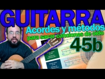 Los 21 acordes para guitarra y técnicas o métodos para sacar canciones de oído. Lección 45b