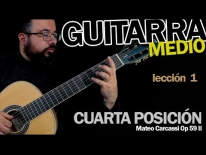 Guitarra fácil clases online NIVEL MEDIO – POSICIONES EN LA GUITARRA, CUARTA POSICIÓN - Lección 1.