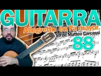 Tus Clases de Guitarra – Allegretto en Fa mayor. Op 59 de Matteo Carcassi. Lección 88.